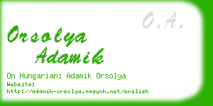 orsolya adamik business card